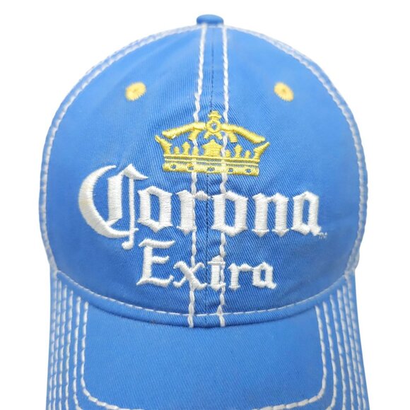 Corona Extra Strapback Cap Hat Beer Brew Embroidered Logo Trucker Baseball - Picture 7 of 14